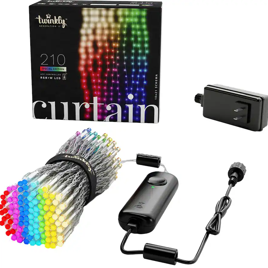 TWINKLY Curtain 210-Light Smart LED Multi Color