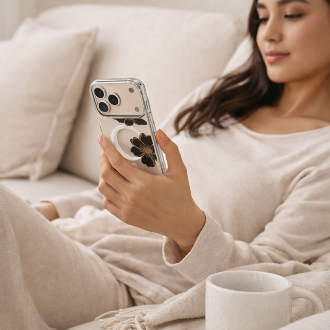 Black Flower - iPhone 17 Pro Max