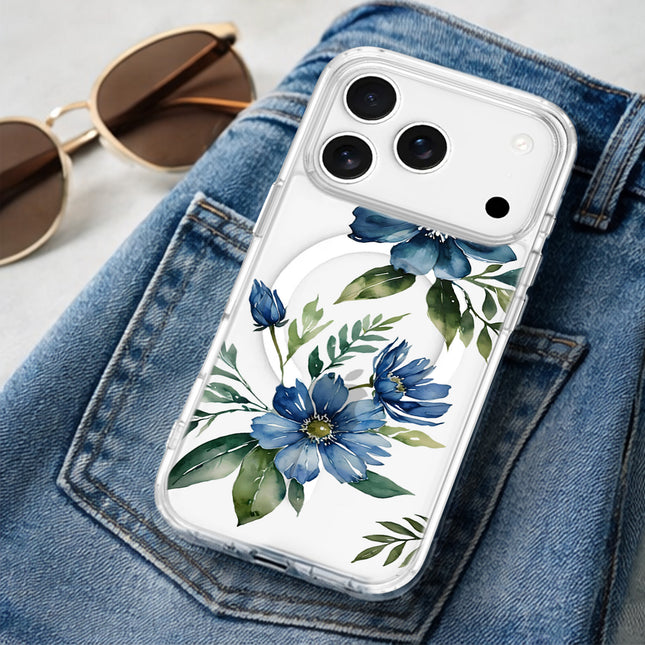 Blue Floral - iPhone 17 Pro