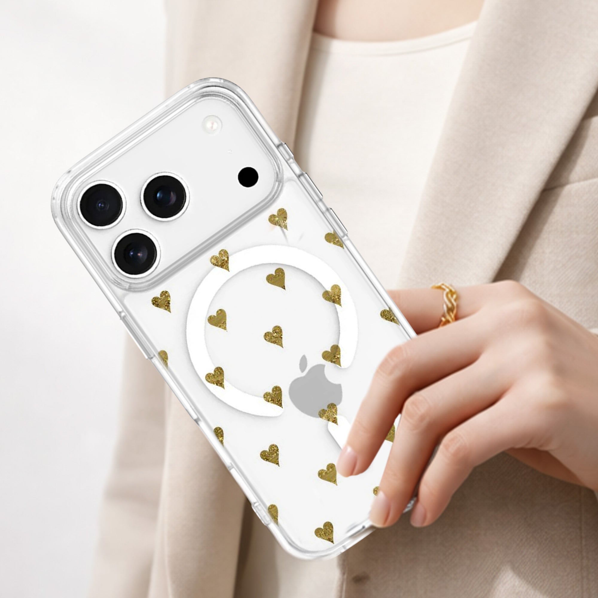 Gold Hearts - iPhone 17 Pro Max