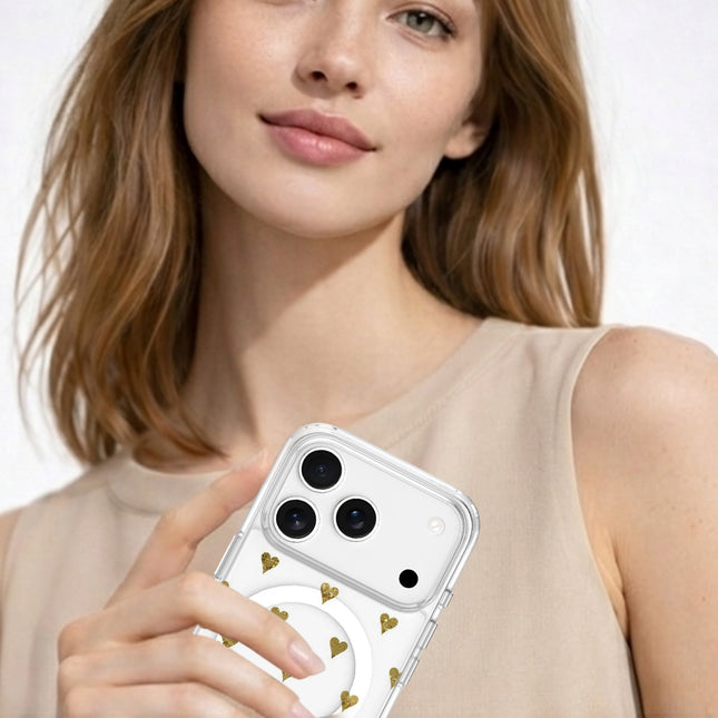 Gold Hearts - iPhone 17 Pro