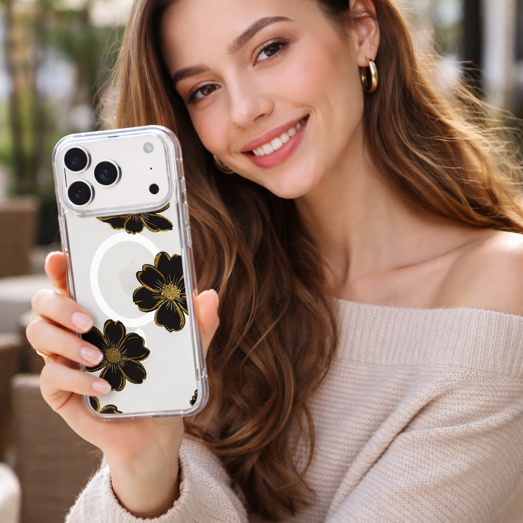 Black Flower - iPhone 17 Pro