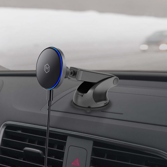 Mag Switch Qi2 Wireless Charger & Telescopic Suction Cup Mount