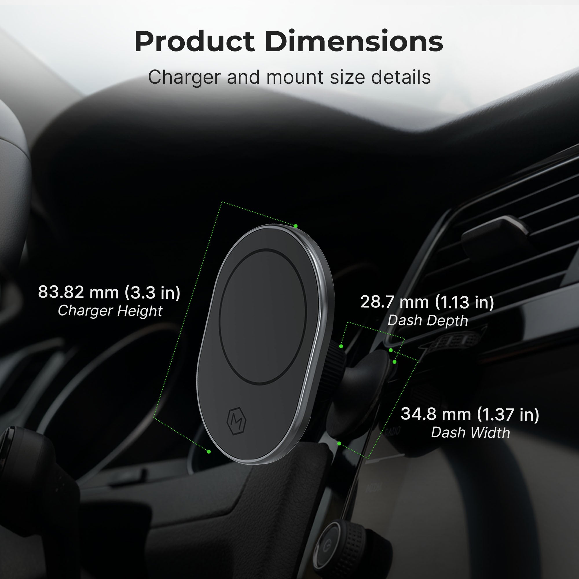 Mighty Mount Magnetic Car Dash Mount with MagSafe