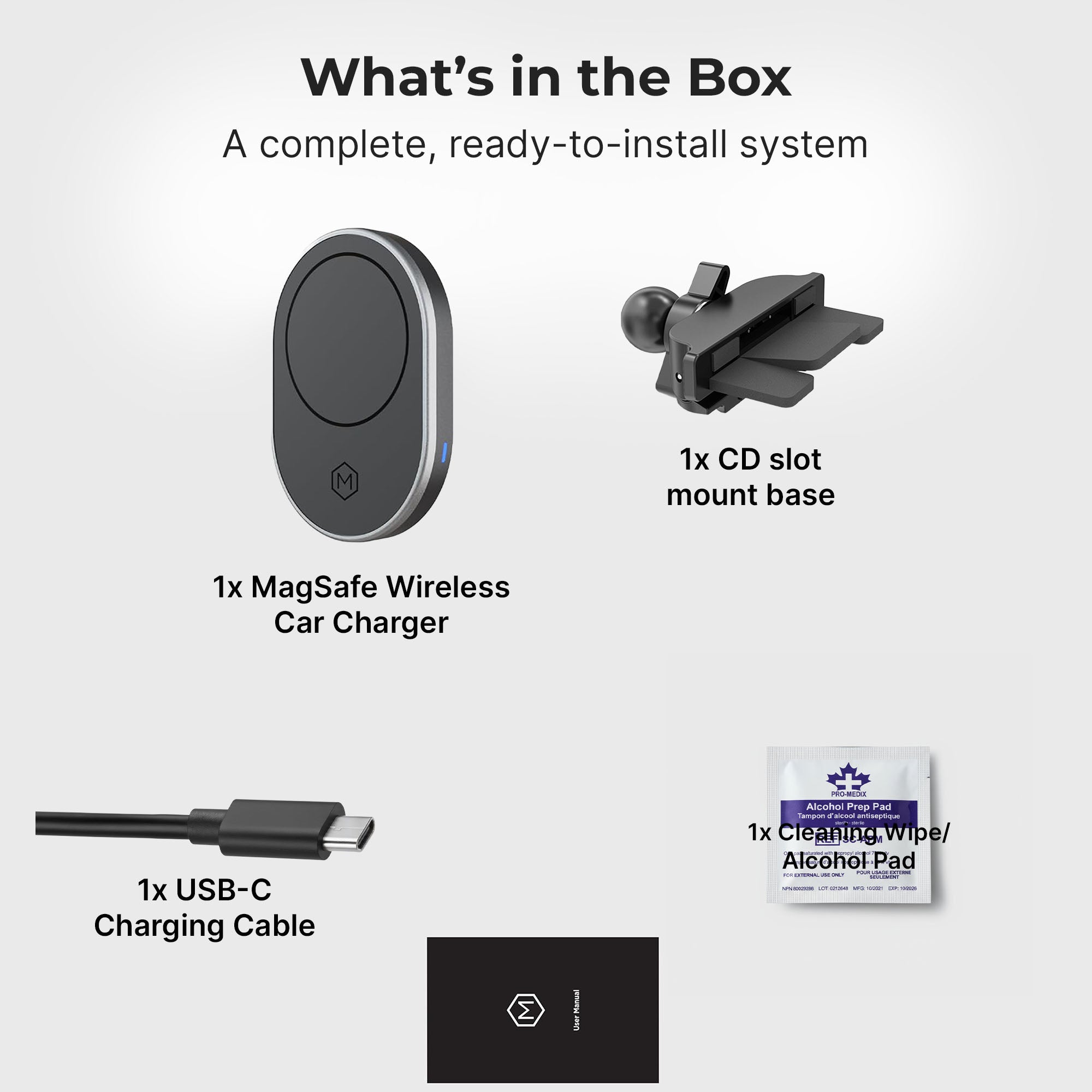 MagSafe Wireless CD Phone Mount Car Charger (Version 2.0)