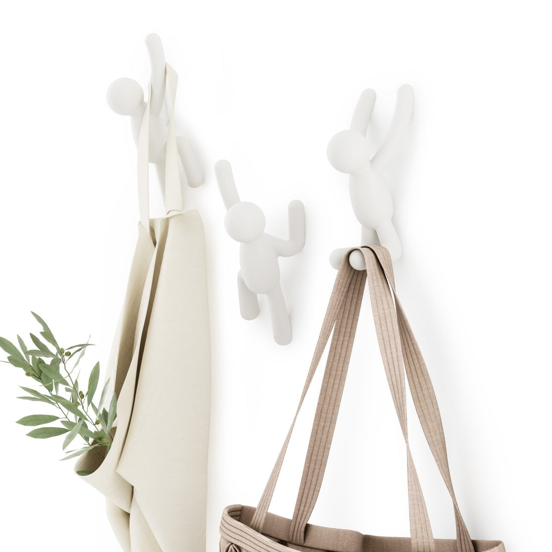 UMBRA Buddy Wall Hooks, Set of 3 - White