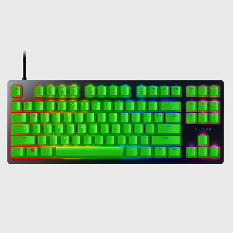 Razer Huntsman TE - Green Keycaps - US Layout (Razer Renewed)