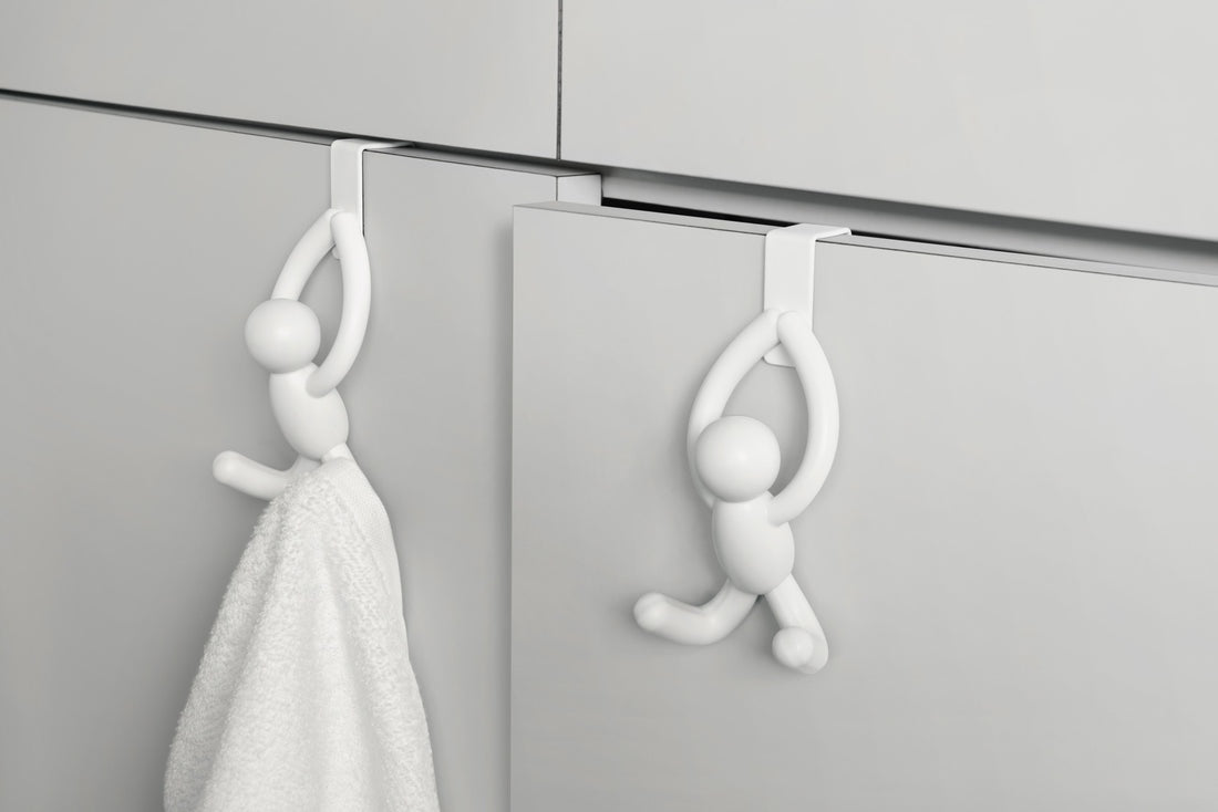 UMBRA Buddy Over The Cabinet Hooks, Set of 2 - White