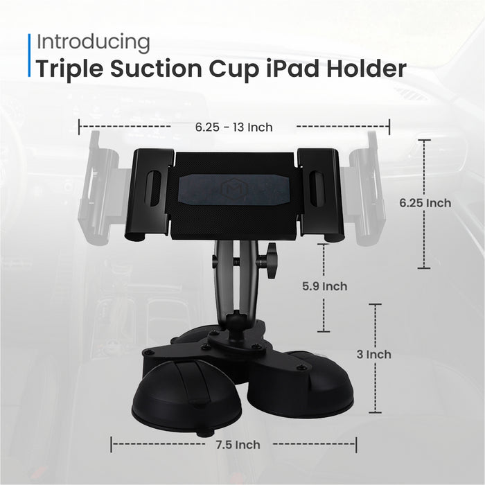 Mighty Mount™ Heavy Duty Triple Suction iPad and Tablet Mount