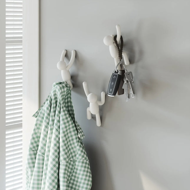 UMBRA Buddy Wall Hooks, Set of 3 - White