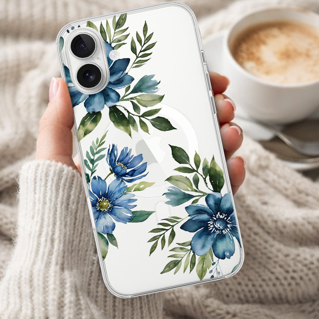 Blue Floral - iPhone 16