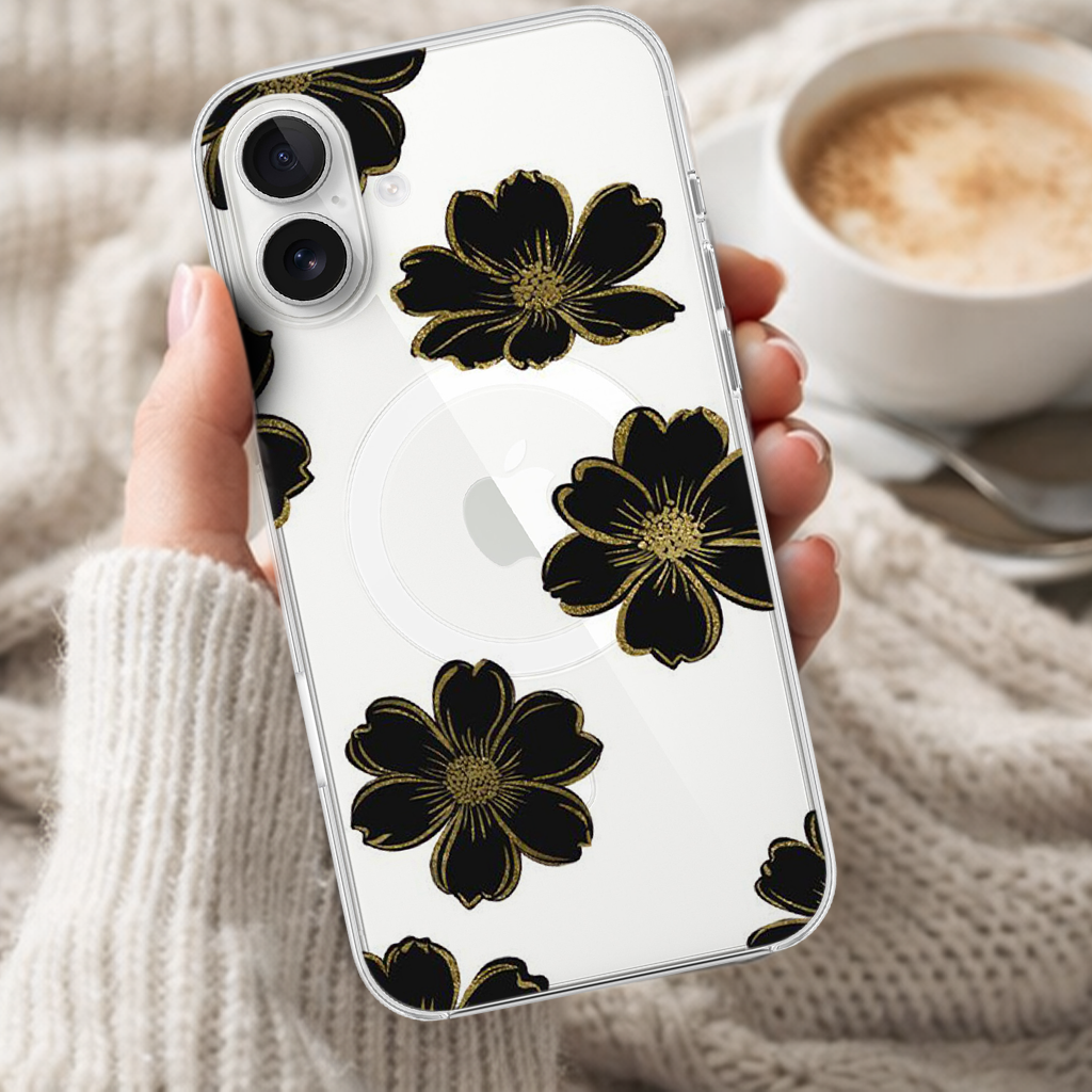 Black Flower - iPhone 16