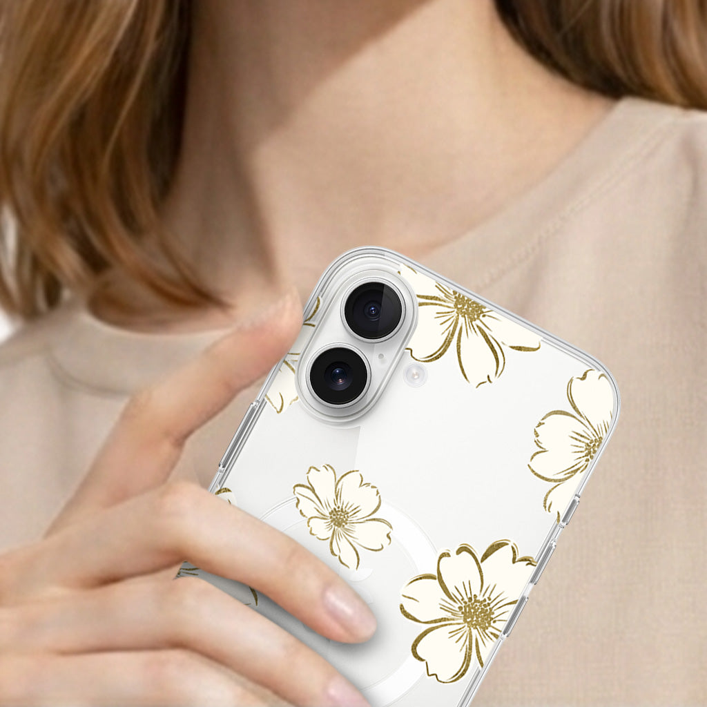 Gold Floral - iPhone 16