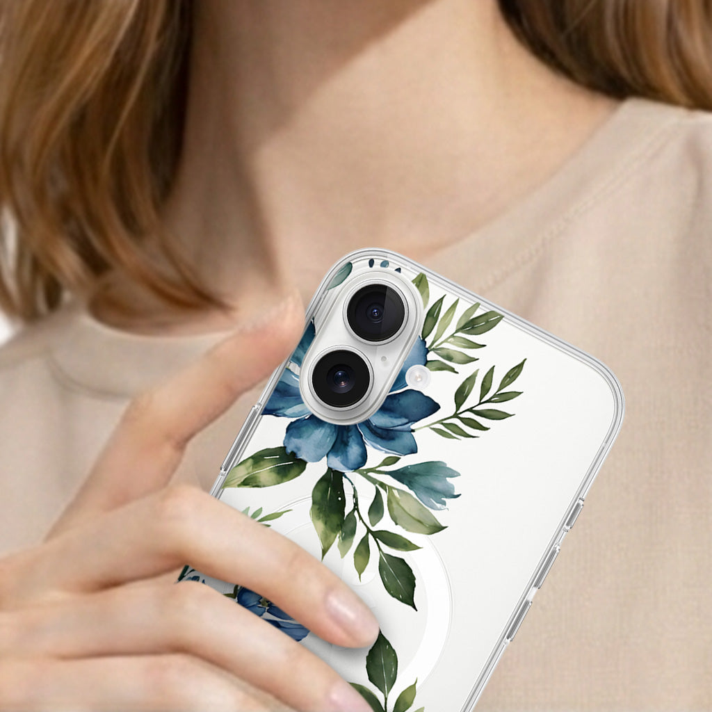 Blue Floral - iPhone 16