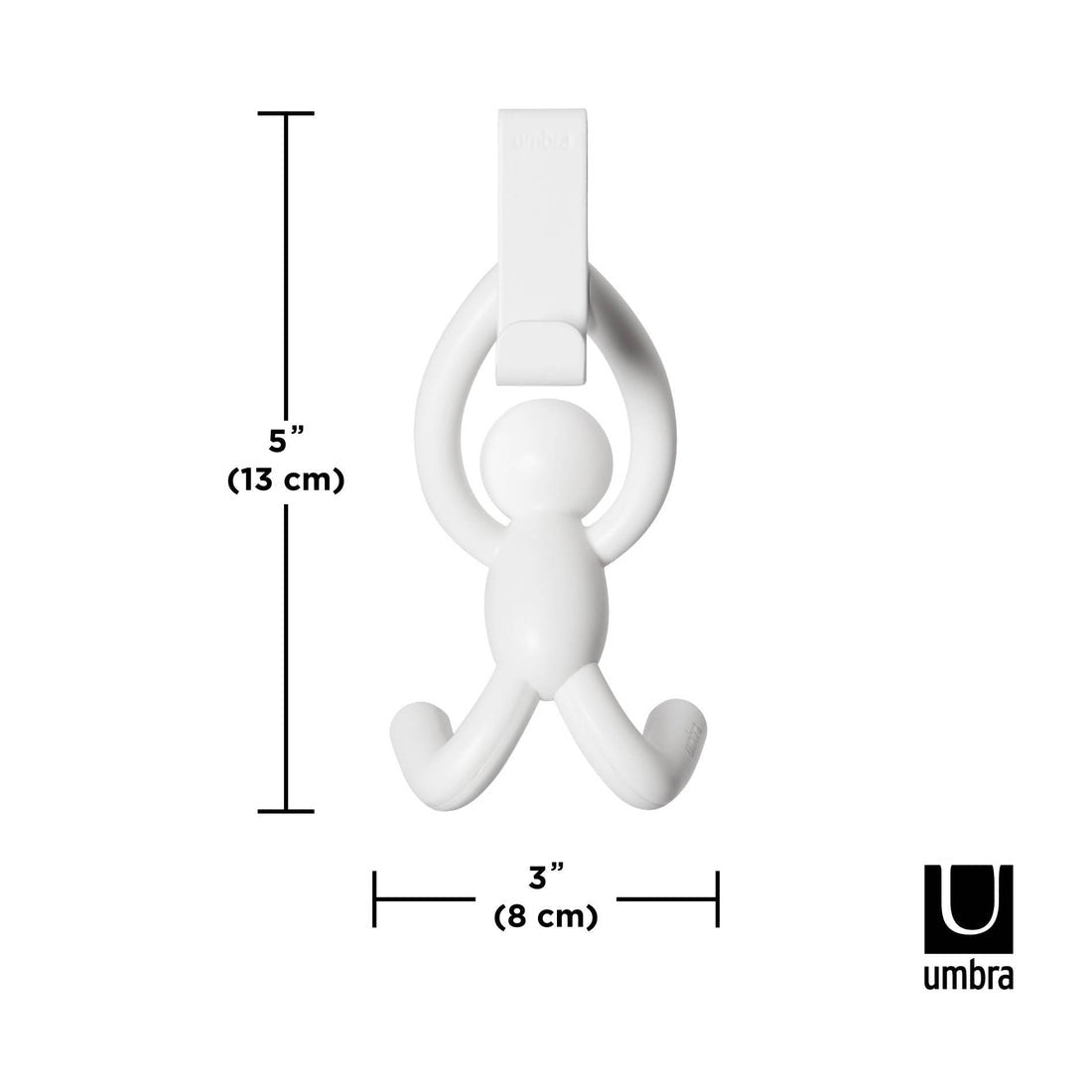 UMBRA Buddy Over The Cabinet Hooks, Set of 2 - White