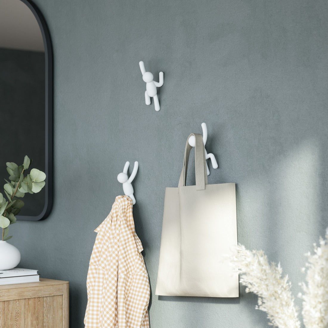 UMBRA Buddy Wall Hooks, Set of 3 - White