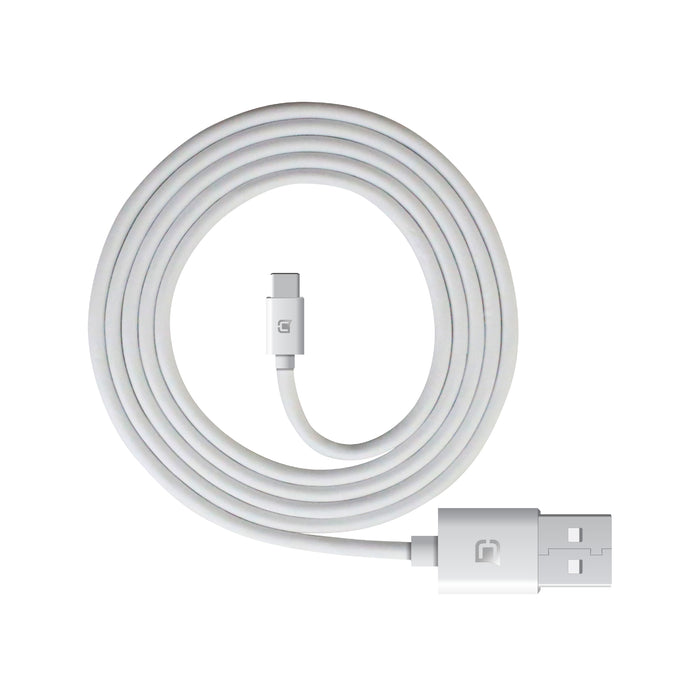 USB A Type C Cable - 1 Meter - White