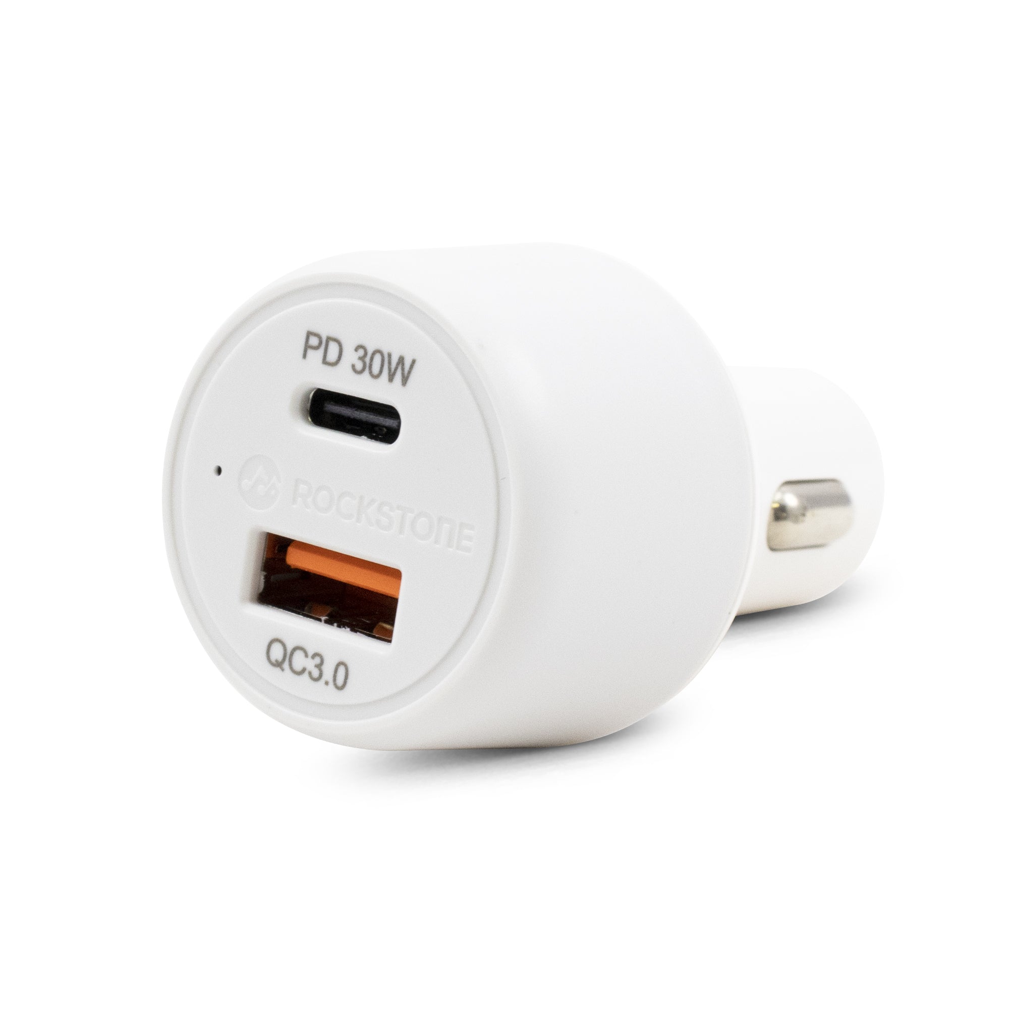 J48 Dual Port PD 30W + QC 3.0 Car Charger