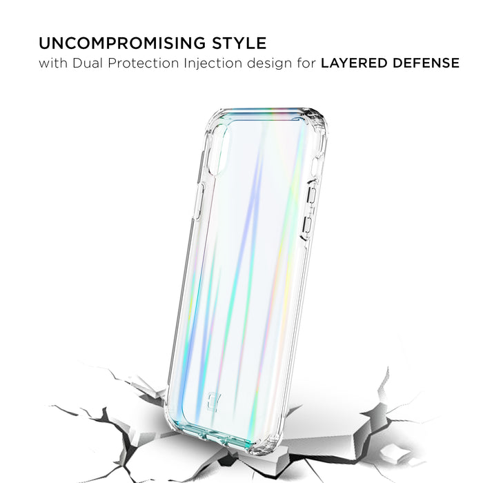 Prisma Swirled Iridescent Clear Tough Case - iPhone XS / X (BULK PACKAGING)