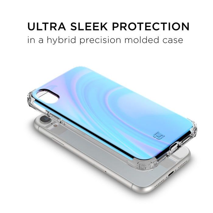 Flare Swirled Iridescent Clear Tough Case - iPhone XS / X (BULK PACKAGING)