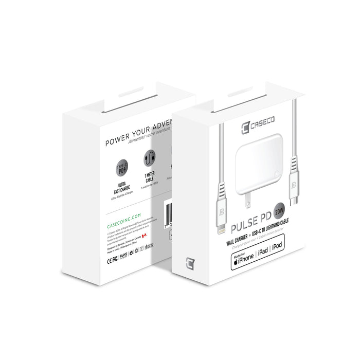 Pulse PD 20W Wall Charger with Type C to Type C