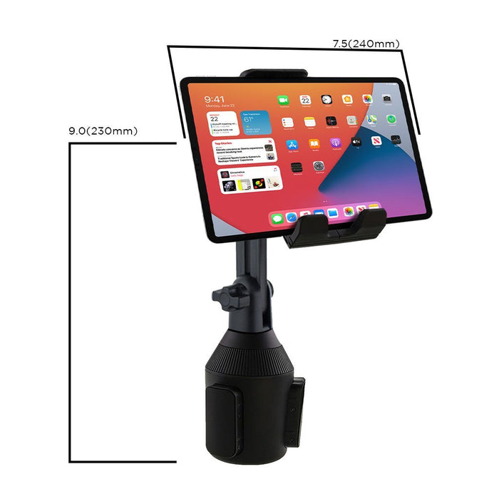 Cup Holder Car Mount for iPads/Tablets with Long Neck